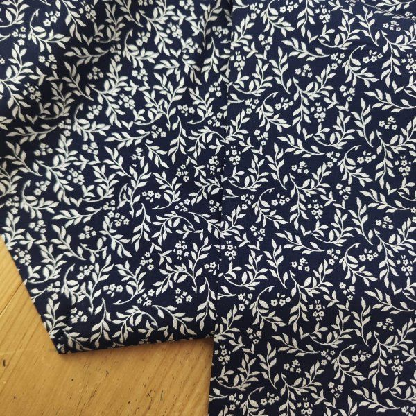 Algodón Plateado y Marino [product.brand] 3 - Tejidos Yasmina 