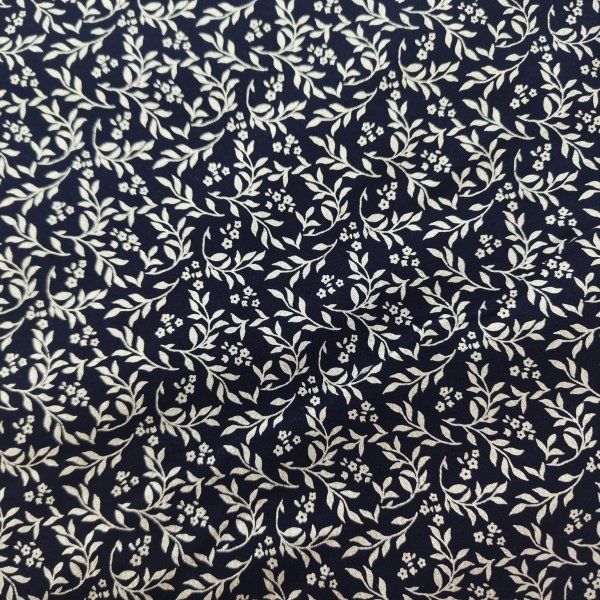 Algodón Plateado y Marino [product.brand] 2 - Tejidos Yasmina 