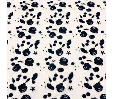 Tul Bordado Love Negro [product.brand] 2 - Tejidos Yasmina 