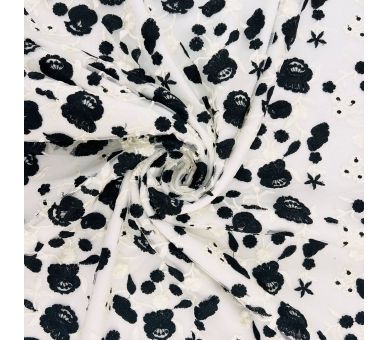 Tul Bordado Love Negro [product.brand] 4 - Tejidos Yasmina 