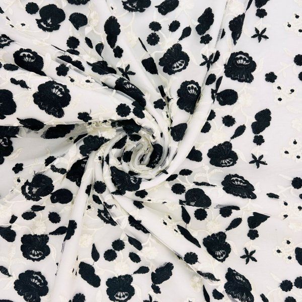 Tul Bordado Love Negro [product.brand] 4 - Tejidos Yasmina 