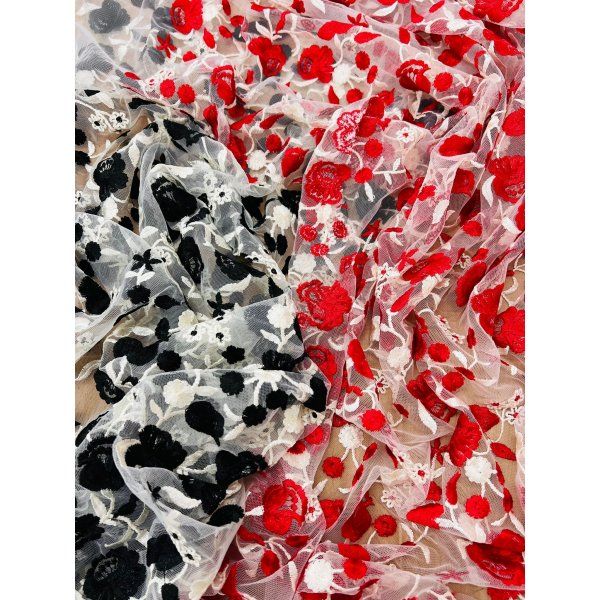 Tul Bordado Love Negro [product.brand] 9 - Tejidos Yasmina 