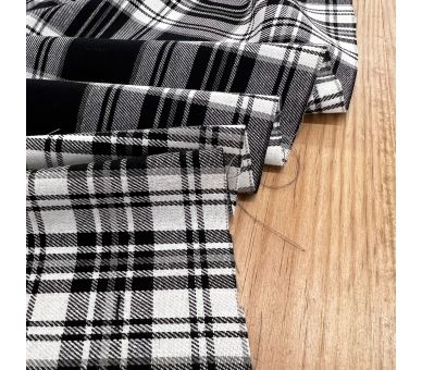 Franela A Cuadros Clasic Negro [product.brand] 2 - Tejidos Yasmina 