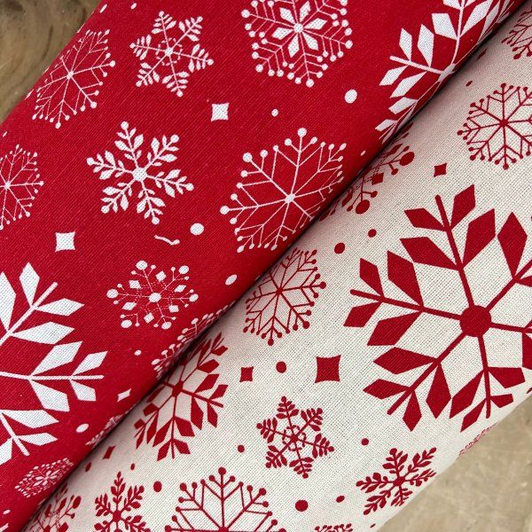 Loneta Copo de Nieve Rojo [product.brand] 3 - Tejidos Yasmina 