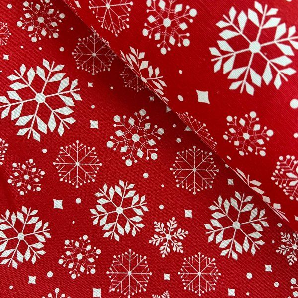 Loneta Copo de Nieve Rojo [product.brand] 2 - Tejidos Yasmina 