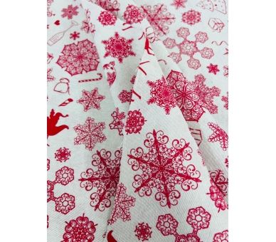 Loneta White Flourascks [product.brand] 3 - Tejidos Yasmina 