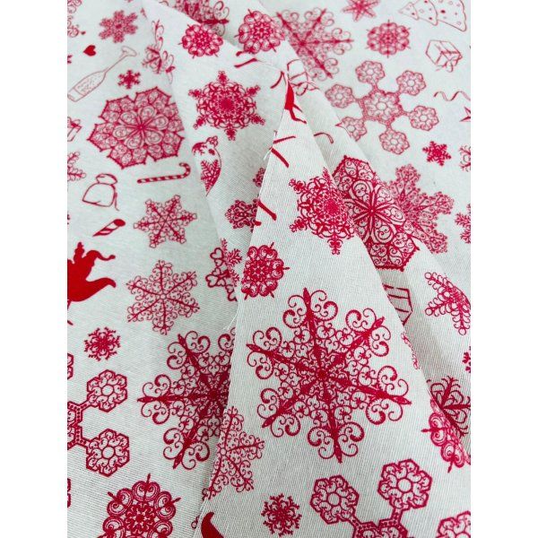 Loneta White Flourascks [product.brand] 3 - Tejidos Yasmina 