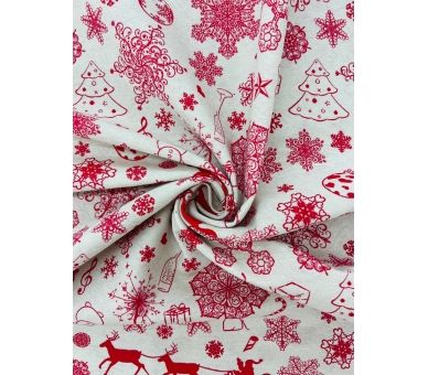 Loneta White Flourascks [product.brand] 2 - Tejidos Yasmina 