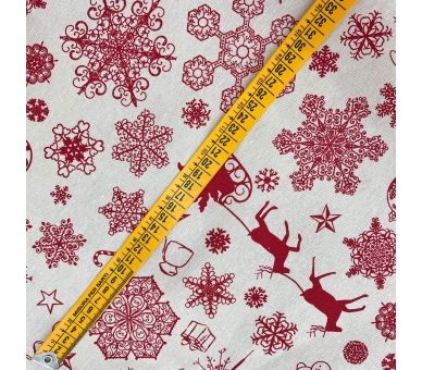 Loneta White Flourascks [product.brand] 5 - Tejidos Yasmina 