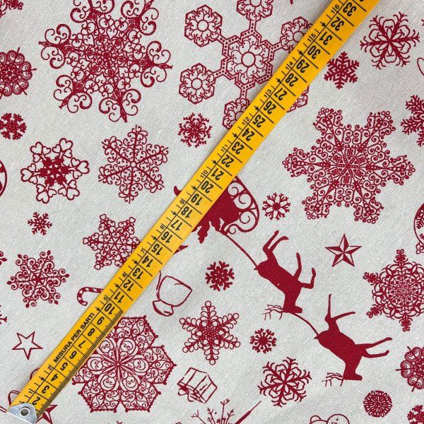 Loneta White Flourascks [product.brand] 5 - Tejidos Yasmina 