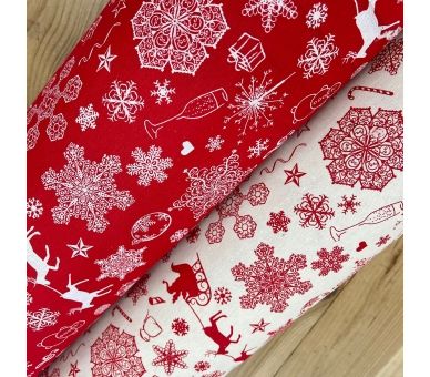 Loneta White Flourascks [product.brand] 8 - Tejidos Yasmina 