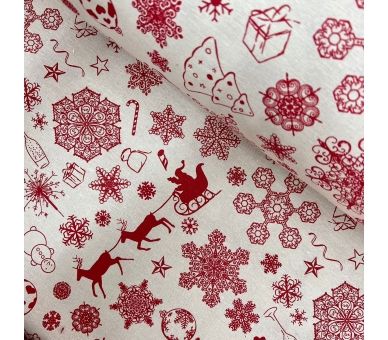 Loneta White Flourascks [product.brand] 7 - Tejidos Yasmina 