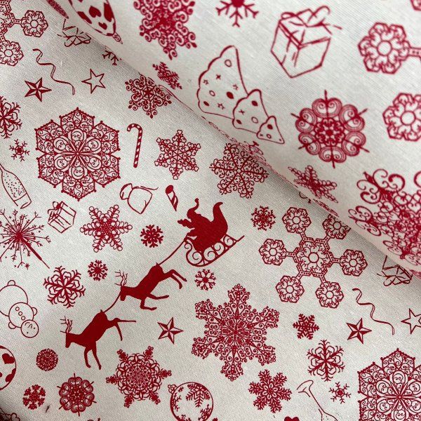 Loneta White Flourascks [product.brand] 7 - Tejidos Yasmina 