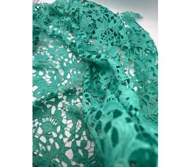 Guipur Floral Verde Menta [product.brand] 2 - Tejidos Yasmina 