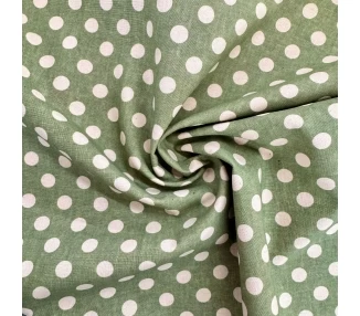 Algodón Patchwork Olive Dots