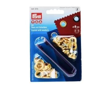 Ojales y Arandelas Ø 8 mm|Oro Metalizado - Prym