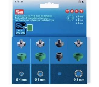 Set De Herramientas Para Ojales Con Arandelas 4, 5 Y 8 Mm - Prym [product.brand] 1 - Tejidos Yasmina 