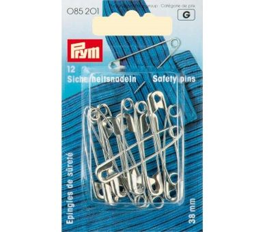 Imperdibles Acero Plateado 38mm - Prym Prym 3 - Tejidos Yasmina 