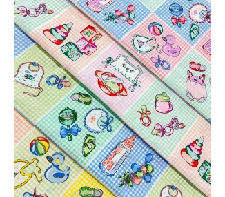 Algodón Bebé Azul Medio [product.brand] 4 - Tejidos Yasmina 