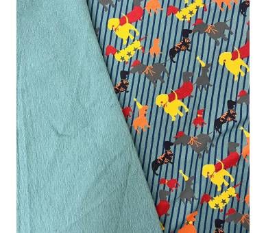 French Terry Dog Verde [product.brand] 2 - Tejidos Yasmina 