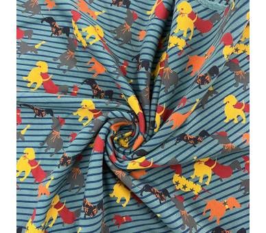 French Terry Dog Verde [product.brand] 1 - Tejidos Yasmina 