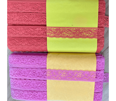 Paquete De Puntilla Rosa Oscuro [product.brand] 1 - Tejidos Yasmina 