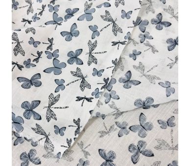 Algodón Mariposas Stone [product.brand] 4 - Tejidos Yasmina 