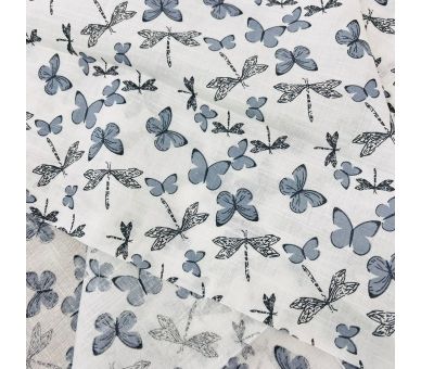 Algodón Mariposas Stone [product.brand] 5 - Tejidos Yasmina 