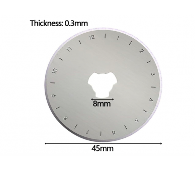 Recambio Cutter Rotatorio 45ºmm - MIlward Milward 3 - Tejidos Yasmina 
