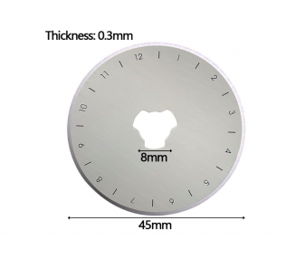 Recambio Cutter Rotatorio 45ºmm - MIlward Milward 3 - Tejidos Yasmina 