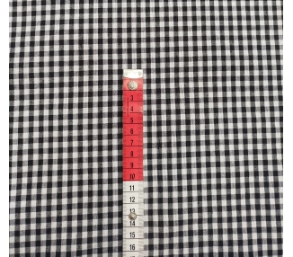 Loneta Cuadros Vichy 5mm Negro [product.brand] 3 - Tejidos Yasmina 
