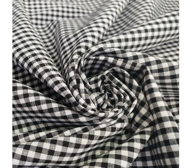 Loneta Cuadros Vichy 5mm Negro [product.brand] 1 - Tejidos Yasmina 
