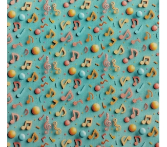 Algodón 3D Blue Music [product.brand] 3 - Tejidos Yasmina 