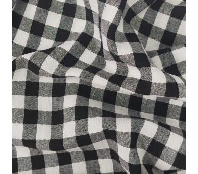 Loneta Cuadros Vichy 15mm Negro [product.brand] 2 - Tejidos Yasmina 