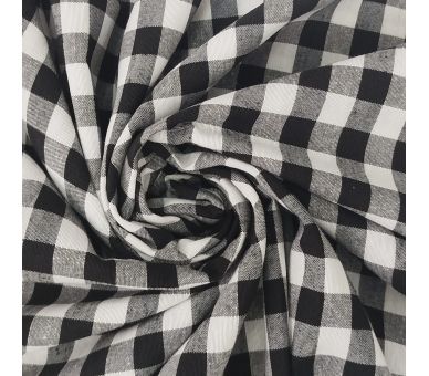Loneta Cuadros Vichy 15mm Negro [product.brand] 1 - Tejidos Yasmina 