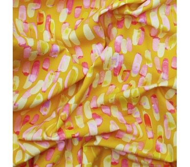 Lycra Orange And Brush Strokes [product.brand] 1 - Tejidos Yasmina 