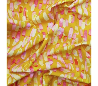 Lycra Orange And Brush Strokes [product.brand] 1 - Tejidos Yasmina 