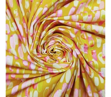 Lycra Orange And Brush Strokes [product.brand] 2 - Tejidos Yasmina