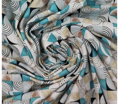 Lycra Geométria En Turquesa [product.brand] 1 - Tejidos Yasmina 