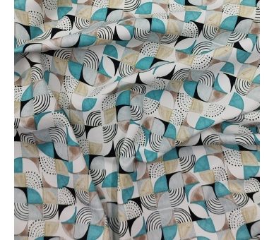 Lycra Geométria En Turquesa [product.brand] 2 - Tejidos Yasmina 