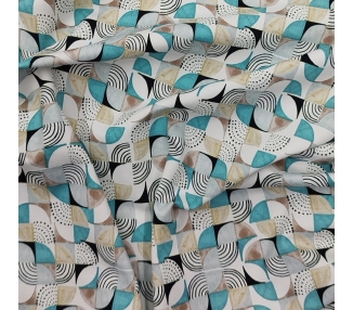 Lycra Geométria En Turquesa [product.brand] 2 - Tejidos Yasmina 