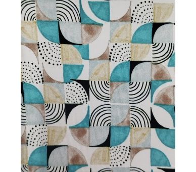 Lycra Geométria En Turquesa [product.brand] 3 - Tejidos Yasmina 