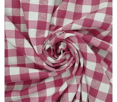 Loneta Cuadros Vichy 15mm Fucsia [product.brand] 1 - Tejidos Yasmina 