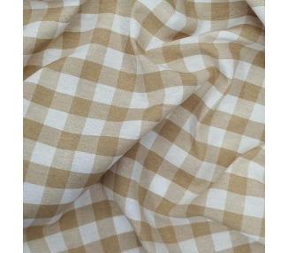 Loneta Cuadros Vichy 15mm Beige Medio [product.brand] 2 - Tejidos Yasmina 