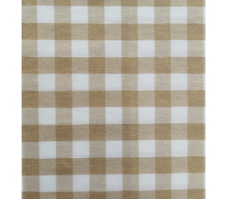 Loneta Cuadros Vichy 15mm Beige Medio [product.brand] 3 - Tejidos Yasmina 