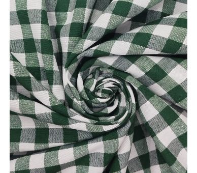 Loneta Cuadros Vichy 15mm Verde Oscuro [product.brand] 1 - Tejidos Yasmina 