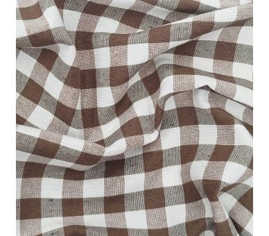 Loneta Cuadros Vichy 15mm Marrón Chocolate [product.brand] 2 - Tejidos Yasmina 