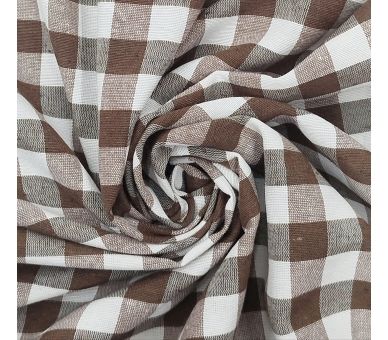 Loneta Cuadros Vichy 15mm Marrón Chocolate [product.brand] 1 - Tejidos Yasmina 