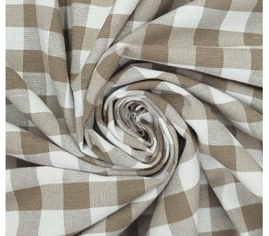 Loneta Cuadros Vichy 15mm Marrón [product.brand] 1 - Tejidos Yasmina 