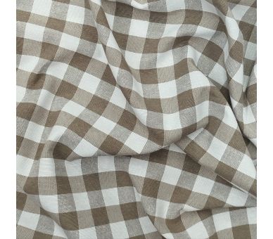 Loneta Cuadros Vichy 15mm Marrón [product.brand] 2 - Tejidos Yasmina 